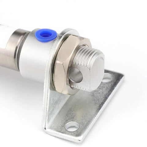 Heavy Duty Two Pack Cylinder Rod U Clamps For Pneumatic Cylinders Tough As Nails Alloy Brackets close-up of mounting hardware.