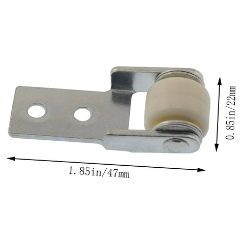 4 Pcs Track Wheel Set For Chest Of Drawers And Sliding Doors, 47 X 22 Mm Iron And Plastic Guide Wheel, close-up view