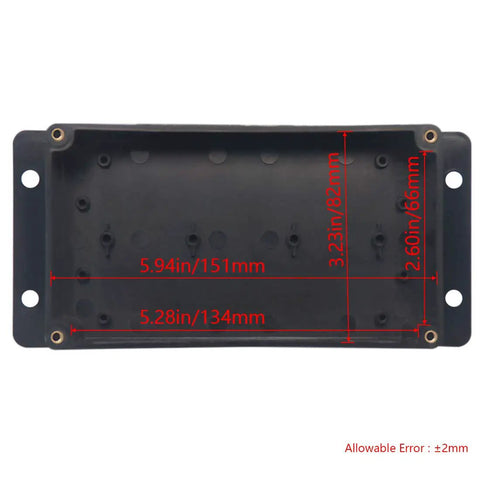 Heavy Duty Rock Solid IP65 Waterproof ABS Plastic Project Box For DIY Electronics And Power Supply Enclosure With Pre Drilled Mounting Holes Built Tough Black 5.94x3.23 inches