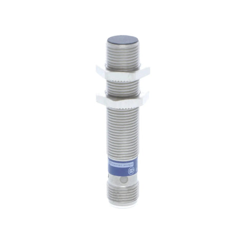 Front view of M12 Cylindrical Inductive Proximity Sensor With 2 mm Sensing Distance And 50 mm Length, Nickel Plated Brass Housing