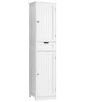 67 Inch Tall Bathroom Cabinet With Two Doors And One Drawer, Slim 15.7 Inch Wide, 11.8 Inch Deep, Adjustable Shelves, Hidden Storage For Tight Spaces, Ideal For Living Room, Entryway Or Home Office, White Finish