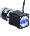 Nema 17 Stepper Motor With Planetary Gearbox Fifty To One Gear Ratio MG Series Built In Shaft Coupling Bipolar High Torque Low Noise