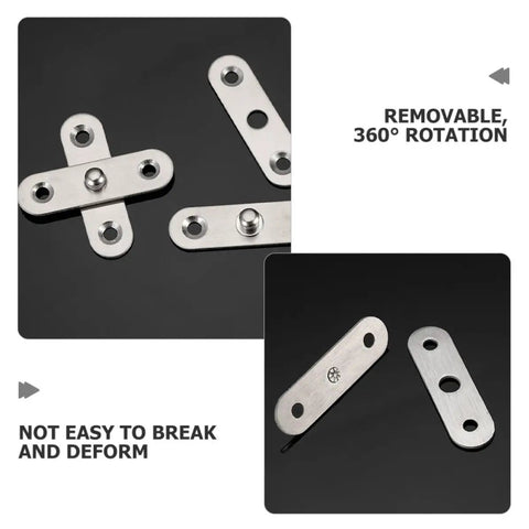 Hidden Door Hinges 12 Pack Stainless Steel Beefy Heavy Duty Pivot Hinges For Cabinets With Concealed Mechanism, top view.