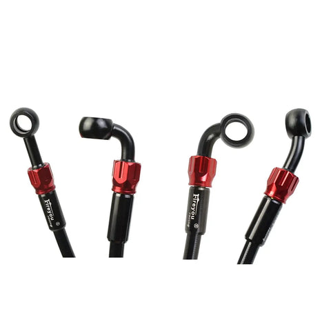 Beefed-Up Braided Motorcycle Brake Hose With Removable Banjo Fittings, 400-2400mm Length, AN3 Hydraulic Clutch Line, Stainless Steel