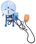 Heavy Duty Rotary Welding Positioner Turn Table With Smooth Variable Speed Control and Kickass Three Jaw Chuck, close-up view with motor.