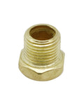 Close-up of Four Piece Sintered Bronze Breather Vent Kit One Eighth Inch NPT showing threaded brass vent for cylinders or valves.