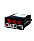 Dead On Precision Automatic Reset Length Meter With Rotary Encoder Measuring Wheel displaying digital count for fabric tracking.