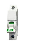 Top Shelf 20 Amp Single Pole Arc Fault Circuit Breaker delivering instant trip response, single pole design, white casing.