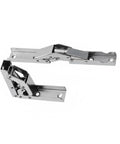 Foldable Cabinet Hinge With 90 Degree Lock And 180 Degree Fold For Drop Leaf Tables And Wall Mount Desks, nickel plated steel