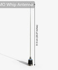 NMO VHF UHF Mobile Antenna Kit With 21 Inch Whip For Your Ride L Bracket Mount 13.1 Foot Coax Cable And PL259 Connector
