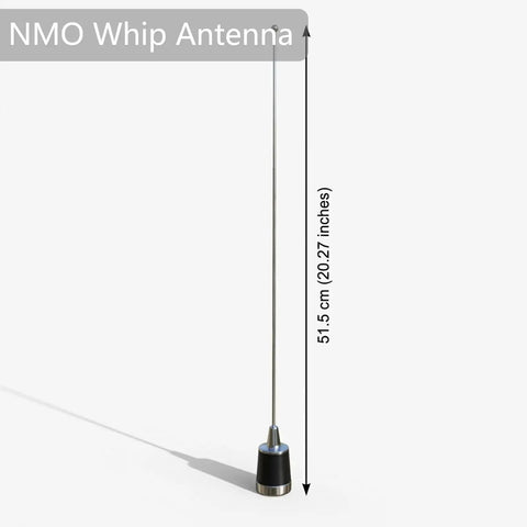 NMO VHF UHF Mobile Antenna Kit With 21 Inch Whip For Your Ride L Bracket Mount 13.1 Foot Coax Cable And PL259 Connector