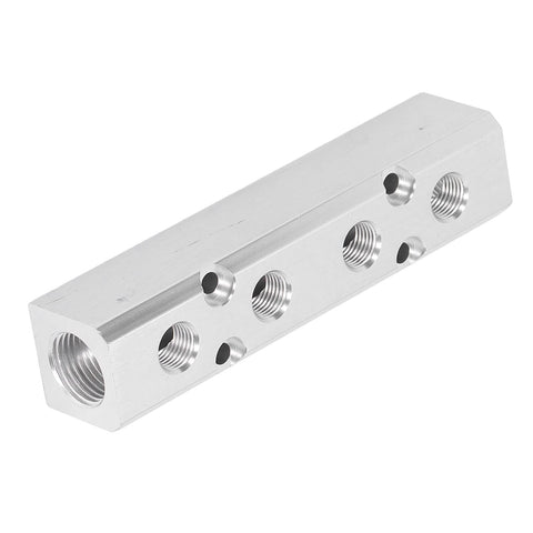 Aluminum Pneumatic Manifold Air Splitter For Quick Connectors And Compressed Air Systems, Plug And Play Install