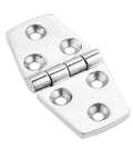 316 Stainless Steel Boat Flush Door Hinges 3 Inch 38x76mm in silver showing mounting holes and smooth finish