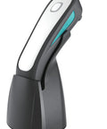 Barcode Scanner Charging Base Dock For C750 C740 C830 C850 C990 And C200 in black with hands-free desk stand, side view.