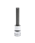 Single socket from Seven Piece Three Eighths Inch Drive Mid Length Hex Bit Socket Set Metric With S2 Steel Insert Bits And Heat Treated Socket Bases