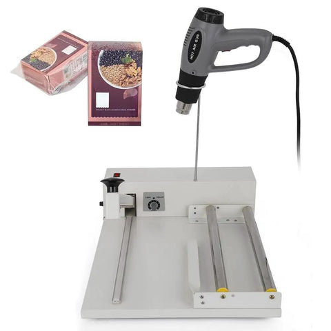 GfaZxds 2 In 1 Hand Wrapping Machine With Heat Gun And Shrink Film For Food, Book, And Box Packaging with seal and cutter.