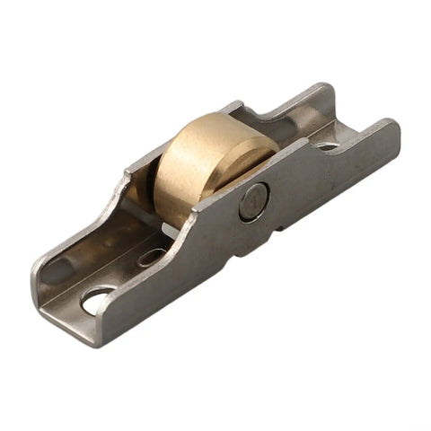 Heavy Duty Stainless Steel Sliding Door Pulley With 10mm Single Wheel And Silent Glide Technology For Bathroom Showers, brass roller.