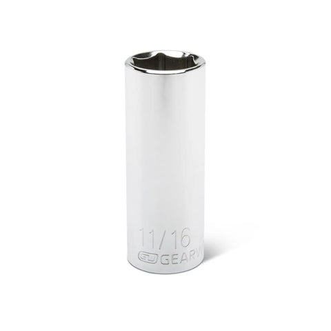 163 Piece Socket Set With Quarter Inch, Three Eighths Inch And Half Inch Drives, Standard And Deep SAE And Metric Sockets, chrome deep socket