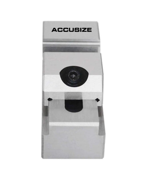 Compact Slick Mini Precision Toolmakers Insert Vise For Tiny Parts, 1 Inch And 25 Mm Jaw, 2.5 Inch Long, Fifteen Sixteenth Inch Wide Jaw, One Half Inch Opening, Zero Point Four Inch Deep Jaw, Eleven Ounce Weight, Great For Hobby Machining, front view
