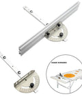 Pro-Grade Router Sled Accessory Kit With Angle Ruler, Guide Rail, Backer, And Track Stopper for woodworking projects