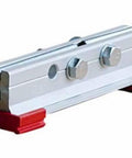 Top Shelf K Body Revo Clamp Kit Including Two 24 And Two 50 Inch F Clamps, aluminum clamp rail with red plastic base, close-up view.
