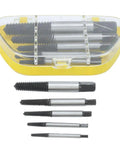 Heavy Duty 5 Piece Damaged Screw Extractor Set Made From Carbon Steel Perfect Left Hand Thread Remover Kit For Stripped Bolts And Broken Screws Easy Repair Tool To Get You Out Of A Jam, 5-piece carbon steel set in case