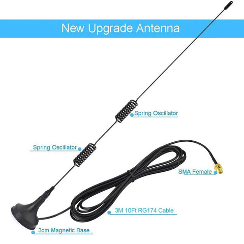 Rad Dual Band Ham Radio Antenna With Magnetic Base For VHF UHF 136-174MHz And 400-470MHz, 8dBi Omni Directional Gain