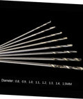 Assorted drill bits from 50 Piece Drill Bit Set For Wood Plastic Aluminum And Steel With PCB Shank Kit Perfect For DIY Enthusiasts