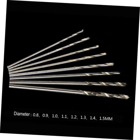 Assorted drill bits from 50 Piece Drill Bit Set For Wood Plastic Aluminum And Steel With PCB Shank Kit Perfect For DIY Enthusiasts