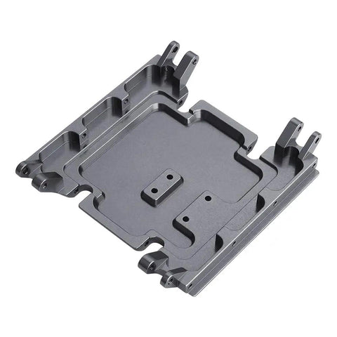 CNC Aluminum Center Gearbox Mount and Transmission Skid Plate for Axial Wraith 1 by 10 RC Crawler 90018 Gray Upgrade Part