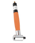 Lightweight Pneumatic Pencil Die Grinder Right Angle 90 Degrees Air Powered High Velocity Double Bearing Precision Grinder And Polisher Zero Drama Snappy Action in orange and chrome finish.