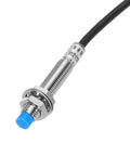 M8 Inductive Proximity Sensor Switch NC Normally Closed NPN Output, 2mm Detection with threaded metal casing and blue tip