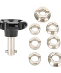 Long Handle Watch Opener Set With 7 Dies Aluminum Alloy Case Wrench 5537 Multi Functional Back Remover Kit components