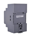 Rear view of Ultra Compact 24V 2.5A 60W Industrial DIN Rail Power Supply with mounting clips and barcode label on gray casing