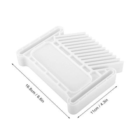 Heavy Duty Adjustable Woodworking Featherboard For Table Saw Router Table And Band Saw Featuring Tough Iron And Plastic Core With T Track Or Miter Slot Mounts To Keep Your Hands Safe Right Down The Line, white, 16.8cm x 11cm.