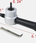 Sheet Metal Cutter Nibbler Double Head Cutting Tool For Power Drill DIY Friendly with wrench, ergonomic handle, 360 degree adjustable