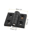10 Piece Foldable Plastic Door Cabinet Hinges With Slick Soft Close Damping System Reinforced Two Leaf Anti Slam Hinges 56x45 mm