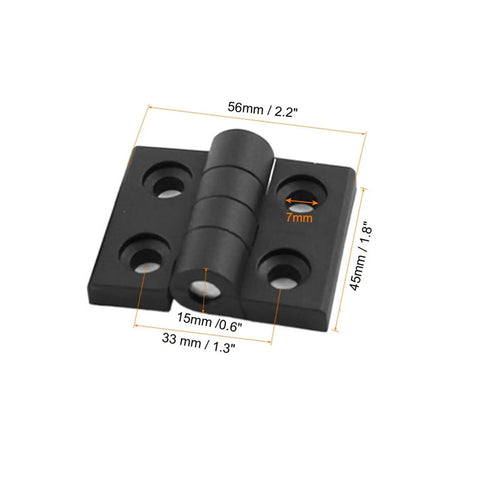 10 Piece Foldable Plastic Door Cabinet Hinges With Slick Soft Close Damping System Reinforced Two Leaf Anti Slam Hinges 56x45 mm