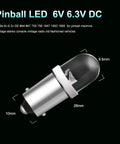 Ba9s LED Bulbs for Pinball Machines Replacement 6V DC 70 Lumen White 6500K Soft Warm Glow No Shadow LED Lighting