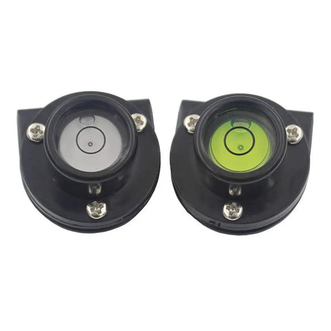 Bubble Tower Blister Tower Ruler for Survey, Green, features two circular levels in black casing for accurate measurement.