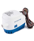 Automatic Submersible Bilge Pump 12V 750 GPH With Float Switch And Snap Off Strainer Three Quarter Inch Outlet For Boats Ponds Pools And RVs
