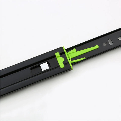 Heavy Duty Thickened Three Section Silent Slide Drawer Slides For Cabinet Wardrobe Track Guide Rail 2 Pcs Black 20 Inch 500mm
