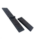 Beefy Heavy Duty Gate Butt Hinges for Wooden Fences and Shed Doors, matte black iron with adjustable pins, shown on white background