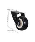 Heavy Duty Folding Barn Door Hardware Kit With Silent Bearing Casters Runs Dead Quiet Sliding Roller System For Closet Wardrobe featuring a black caster wheel.