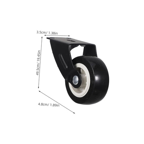 Heavy Duty Folding Barn Door Hardware Kit With Silent Bearing Casters Runs Dead Quiet Sliding Roller System For Closet Wardrobe featuring a black caster wheel.