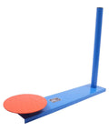 Handheld Manual Stretch Film Pallet Wrapping Dispenser Heavy Duty Packing Machine For Warehouse Logistics No Sweat Setup Handles Big Loads With Ease Supports 132 Lbs Ready To Roll, blue and orange manual pallet wrapping frame.
