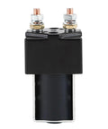 Hefty 300 Amp DC Contactor Switch TSU 285 Built Like A Tank For Cars And Electric Forklifts Featuring One Normally Open Terminal Suited For 12V 24V 48V Electrical Systems, showing front view with terminals.