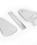 Tarnish-Proof Stainless Steel Barn Door Lock Kit With No Fuss Easy Install For Sliding Barn Doors And Hanging Rails Includes 3 Metal Sheets 4 Gaskets And 5 Screws For A Solid Long Lasting Lock Up. stainless steel locking plates and latch