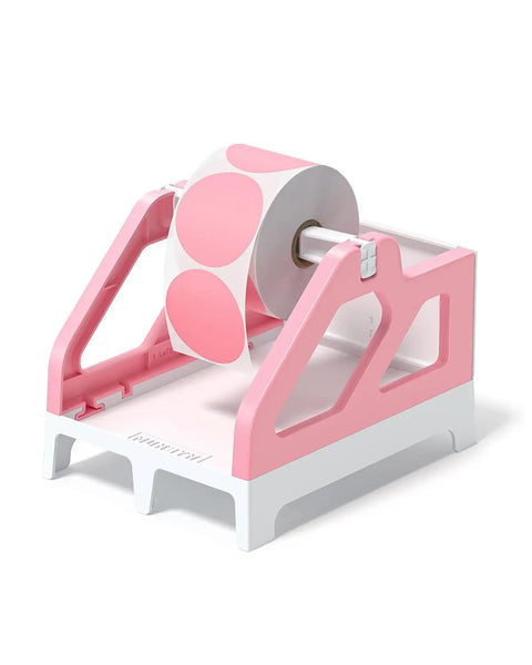 Heavy Hitter Universal Thermal Shipping Label Holder And Fan Fold Roll Organizer No Sweat Paper Dispenser Stand Pink Fits Your Favorite Printers