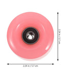 Double Row Roller Skate Wheels With Bearings 4 Pack Semi Jelly Outdoor Wheels pink PU material 5.7 cm diameter